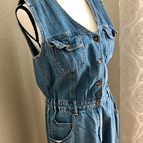 Gloria Vanderbilt Soft Blue Denim Jumpsuit Medium - Picture 5 of 7